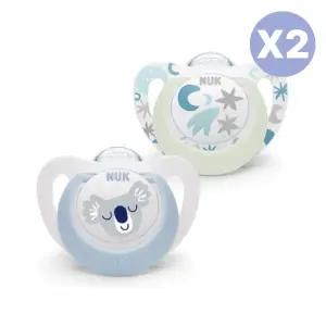 누크 노리개젖꼭지 야광 쪽쪽이 출산 선물 2개입 X2 BNS