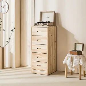 보루네오 엘리브 파인 400 삼나무 원목 5단 서랍장 nf090