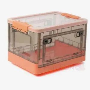 ( )트렁크박스 캠핑박스테이블 접이식상자 오렌지블랙 수건박스 접이식수납박스 27L 플라스틱