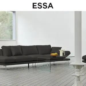 [에싸] 로프트 4인 베티버 천연 면피 소가죽 소파