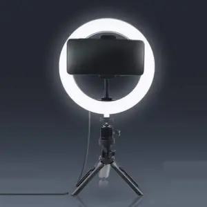 [셀러에이드]방송 원형 LED 램프 조명 링라이트 삼각대 거치대