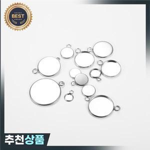 DIY 쥬얼리 만들기 용품에  20pcs 6-25mm 스테인레스 스틸 라운드 펜던트 빈 카보 숑 기본 설정 트레이 베