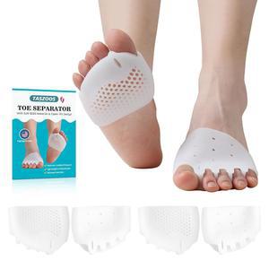 여성 및 남성용 발가락 분리기 중족골 패드 u2013 4Pcs 대형 두꺼운 젤 스페이서, 를 위한 발 쿠션 볼, 중족골통 모튼 u2019s 뉴로마, 걷기, 달리기를 편안한