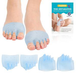 태조스 발가락 분리기 및 여성 남성용 중족골 패드 u2013 4 PCS 스페이서, 를 위한 볼 오브 풋 쿠션, 중족골통, 모튼 u2019s 뉴로마, 걷기, 서 있기를 편안한