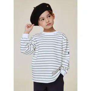 [갤러리아] 빈(BEEN) BA17TS04BK 블랙옐로우 스트라이프 맨투맨 티셔츠