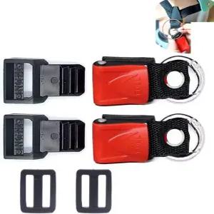 YehVeh 2 세트 헬멧 퀵 릴리스 버클 키트 자전거 속도 클립 스프링 O 링 카라비너 턱 스트랩 어댑터 D-링