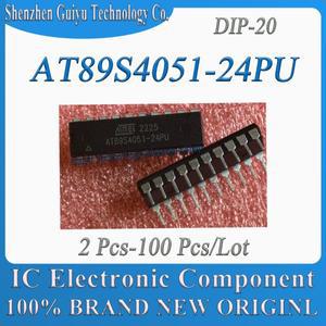 2Pcs-100 개세트 AT89S4051-24PU AT89S DIP-20 IC 칩