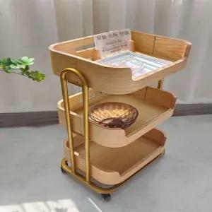 원목 트롤리 우드카트 다용도 업소용 살롱 수납 서빙