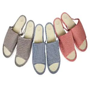 체크 지압 거실화 슬리퍼 실내화 eRO8+3pDC