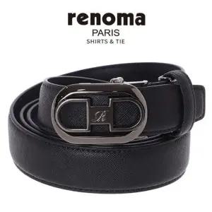 [갤러리아] 레노마 세련된 라운드형 소가죽 롱사이즈 자동벨트 RQSBE1202BK