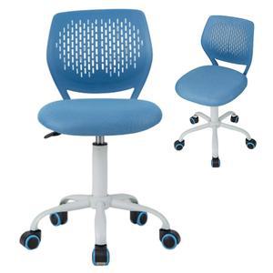 메디몰 데스크 의자, 8-12세 블루 인체공학적 오피스 의자 / 룸바 지원, 여자 남아용 로우백 틴 데스크 의자, 침실용 작고 귀여운 컴퓨터 의자 / 스터디 / 바니티 데스크