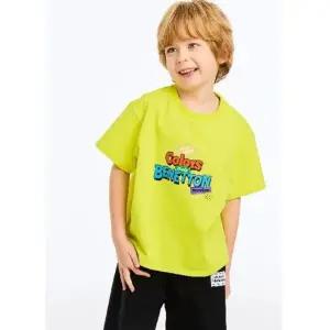 [갤러리아] 26S/S 베네통키즈 기능성 그래픽 티셔츠 QATS21631_LY(라이트옐로우)