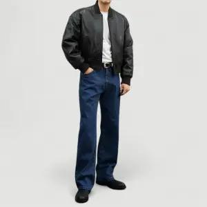 남자 부츠컷팬츠 논스판 스티치 봄 데일리룩 청바지