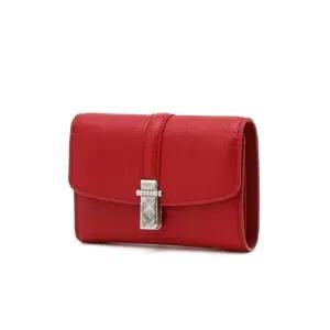 [갤러리아] DCWA6E722R2 닥스 [26SS] 레드 단색 소가죽 반지갑