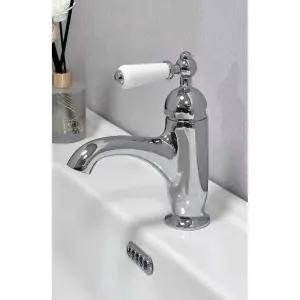 레트로 수전 원홀 수도꼭지 세면대 인테리어 엔틱 실버/기본형