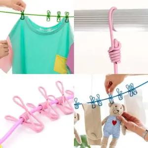 빨래줄 집게 세트 원룸건조대 양말건조대 팬티건조대