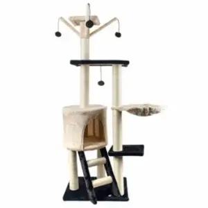 저렴한원목캣타워 산시아 캣타워 레나펫3(블랙/베이지콤보)