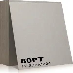 24개의 북 보드 80PT 0.086 두꺼운 바인더 칩보드 그 헤비 듀티 판지 시트 책 제본 커버 액자 백킹 DIY