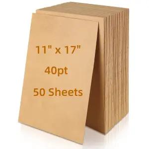 50Pcs 칩보드 시트 x 7 40Pt mm 바인더 보드 책 제본 공예품 포장 배송 삽입물 우편 랩북용 헤비 듀티