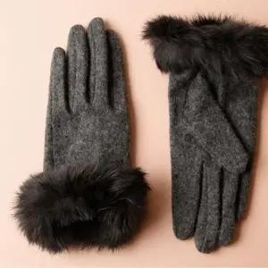 여성장갑 국산 울혼방 여성 퍼 겨울 장갑(그레이)