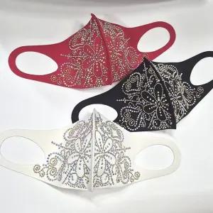 플라워 디자인 네오프랜 마스크 큐빅 장식 선택형 wwr2+8tCG