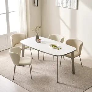 타원형 식탁테이블 인테리어 화이트 식탁 4인용 1200X750