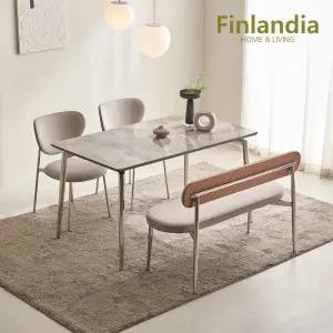 도슨 포세린 세라믹 4인식탁세트(의자2+벤치1)