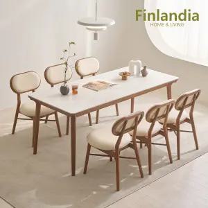 프레즐 포세린 세라믹 6인식탁세트(의자6)