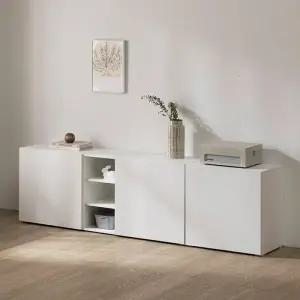 [보루네오] 에이바 LPM 높은 거실장 세트 2100