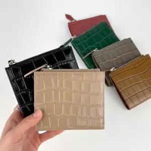 카드지갑 심플 가죽 컬러 반지갑 여성 지갑