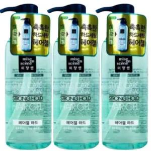 스타일 스트롱 헤어젤 하드 500ml 3개 미쟝센 발림성 고정