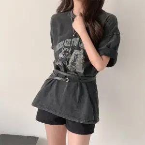 슬림 레더 레이어드 롱스트랩 미니 실버버클 벨트 no.517