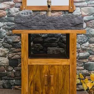 천연석 세면대 사각볼 스톤 정원 언더볼 카페 석재 화장실