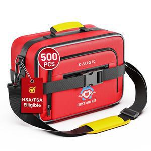 자동차 홈 비즈니스를 위한 500 PCS 응급 처치 키트, 잘 정리된 응급 처치 키트, 여행 캠핑 홈 대학 기숙사 필수 용품을 위한 생존 외상 방수 응급 처치 키트