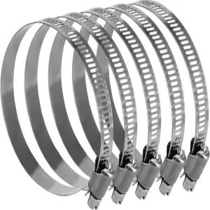 호라이즌 넥스트 3인치 스테인리스 스틸 호스 클램프 수도관용 조절 가능한 금속 웜 기어 구색 키트5개