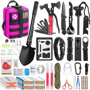 남성 여성 캠핑 야외 모험을 위한 생존 장비 및 몰 파우치 장비