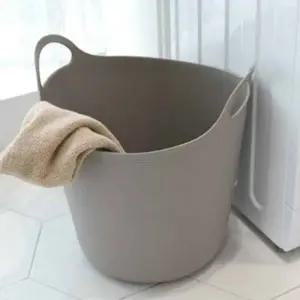 빨래 바구니 브라운 세탁바구니 빨래함 세탁보관함