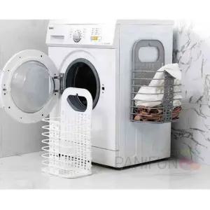 접이식 빨래바구니 화이트 빨래바구니걸이 세탁물보관함 세탁통 옷바구니 접이식바구니