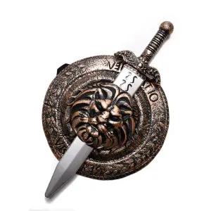 할로윈 코스프레 액세서리 고대 로마 전사 방패 칼 무기 의상 소품 소년 생일 파티 선물 장난감