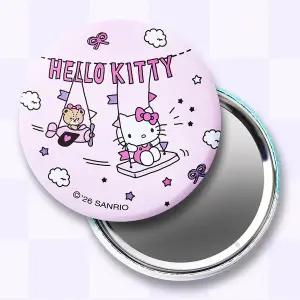 [꼬마스타]헬로키티 스윙 원형 버튼 거울