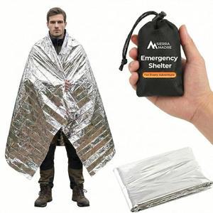 생존을 위한 시에라 마드레 비상 밀라 열 공간 담요 u2013 방수 안전 쉘터, 캠핑, 응급 처치 및 프레퍼 용품을 위한 90% 체열 u2013 초경량 및 컴팩트 장비 보유