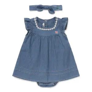 [롯데백화점]블루독베이비 BL 데님원피스형바디수트 46313-604-02 출산백일돌