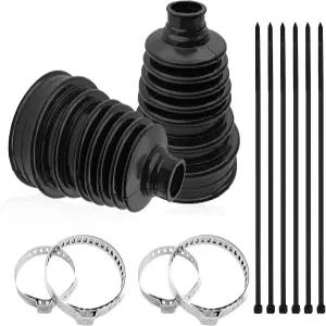 스테인리스 스틸 클램프 4개와 케이블 타이 6개가 포함된 2PCS CV 부츠 수리 키트 보호 축을 위한 방수 및