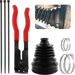 자동차 CV 부츠 수리 키트 방진용 소프트 액슬 키트에는 스테인리스 스틸 클램프CV 클램프 플라이어타이