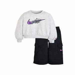 [나이키키즈] 나이키크루맨투맨카고FT팬츠세트 (베이비) (A253ST877P-BK1)