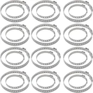 DUSCOKE 24PCS CV 부트 클램프 키트 조절 가능한 액슬 조인트 크림프 스테인리스 스틸 드라이브 샤프트