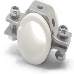 QiiMii 15 헥사곤 튜브 행거 스테인리스 스틸 SS304 쿠션 조절 가능한 파이프 브래킷 클램프 스트랩 포함