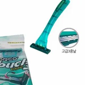 [셀러에이드]3중 날 면도기 일회용 10개 터치3 남성