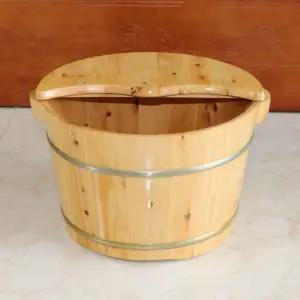 족욕기 편백나무 가정용 건식 카페 족욕통 단열재 26cm 뚜껑 포함