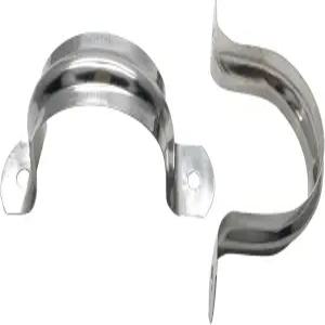 10개 2인치 강직 파이프 스트랩 2홀 스테인리스 스틸 U 브래킷 넓은 튜브 장력 클립 모음 키트 헤비 듀티